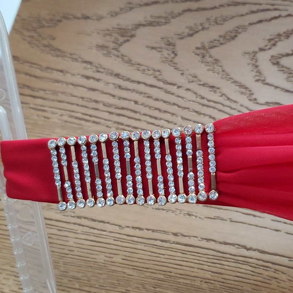 Cache 1 Shoulder Red Mini Dress - Picture 2 of 5